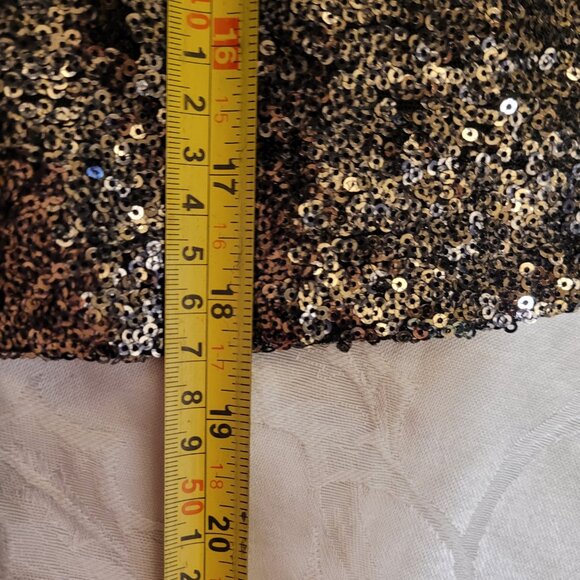 NWOT Xhilaration Women's Gold Micro Sequined Circle Skirt - Picture 6 of 6